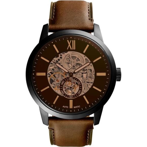 Men's Automatic Watch with Mechanical Movement and Skeleton Dial - Picture 1 of 5